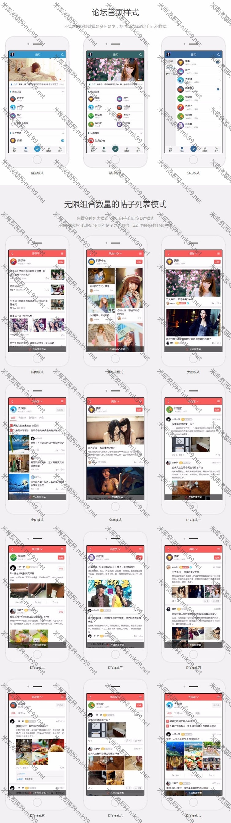 Discuz手机模板ImDream全功能3.12版含安装手册-米酷主题