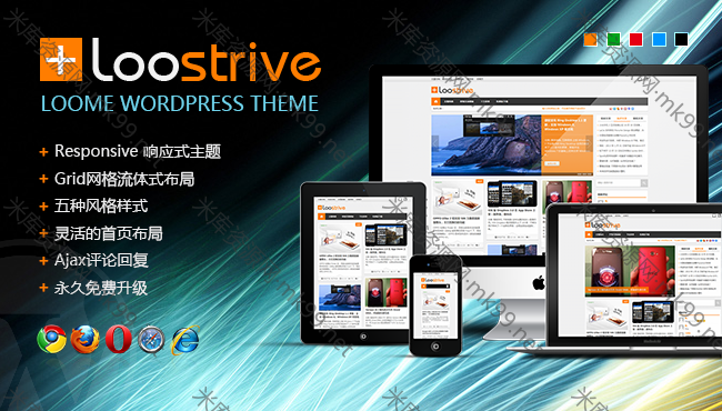 响应式wordpress杂志中文主题Loostrive1.3.1-米酷主题