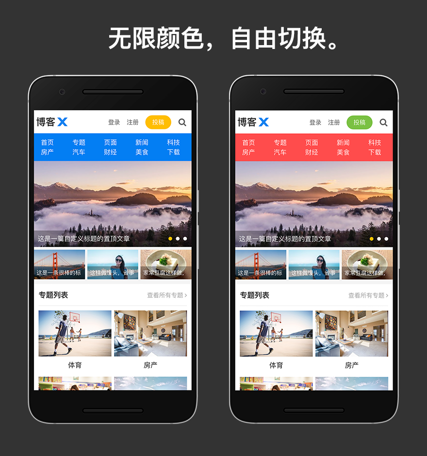 主题巴巴原创设计WordPress主题“博客X”[更新至1.3]-米酷主题