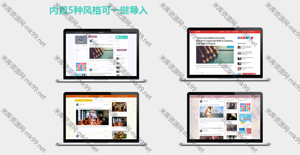 Wordpress主题SocialMe自媒体博客视频音乐新闻主题中文版[更新至v1.1.1]-米酷主题