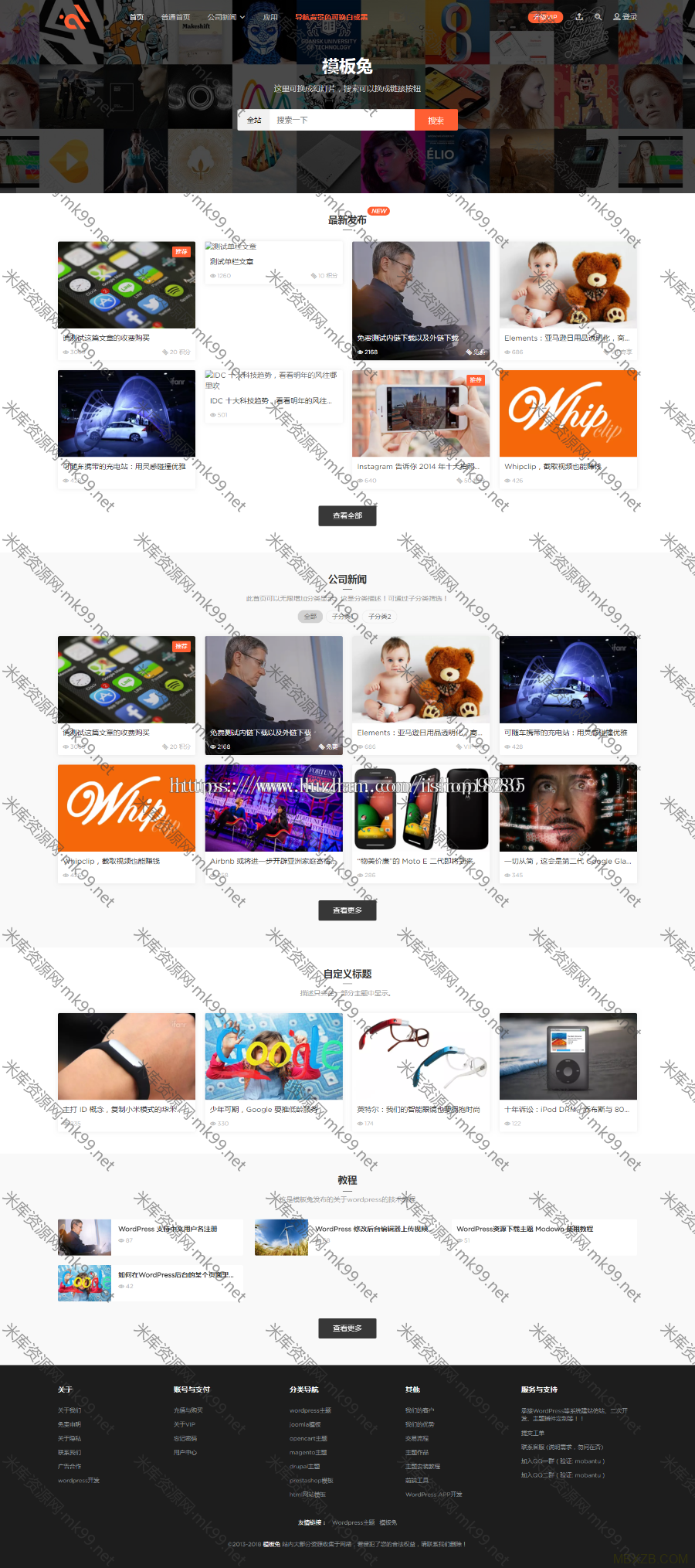 WordPress主题Modown收费资源下载[更新至v6.2]-米酷主题