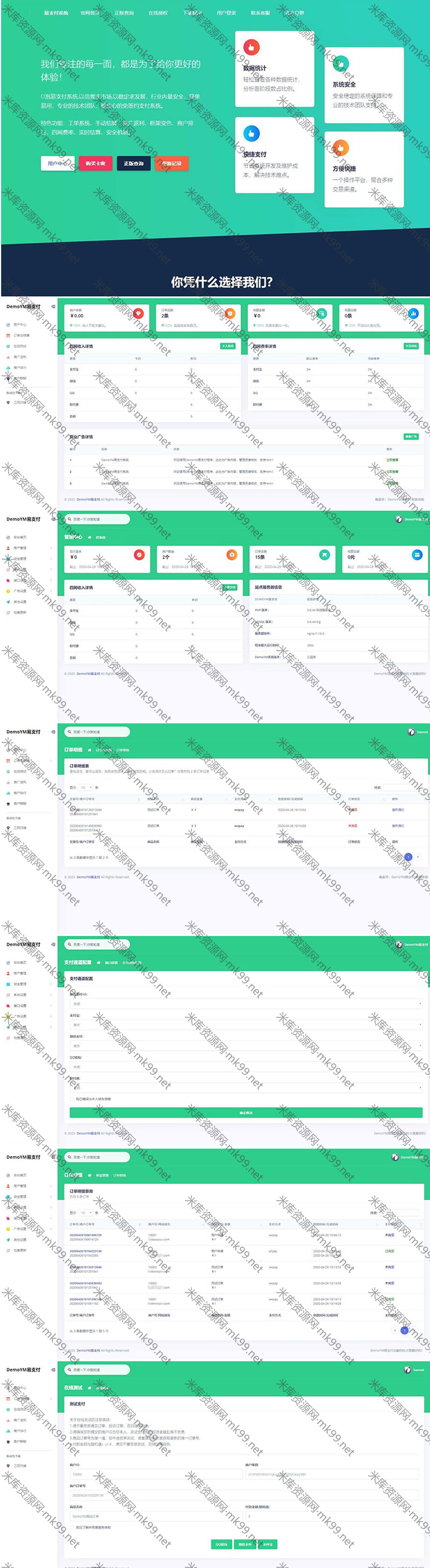 公益版PHP易支付系统源码带多个支付接口全开源-米酷主题