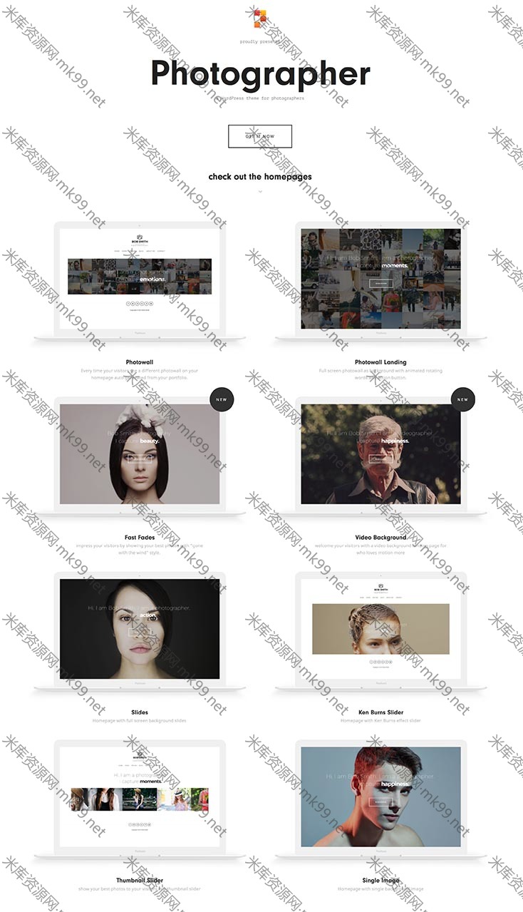 WordPress摄影相册主题Photography英文版[更新至V6.4.1]-米酷主题