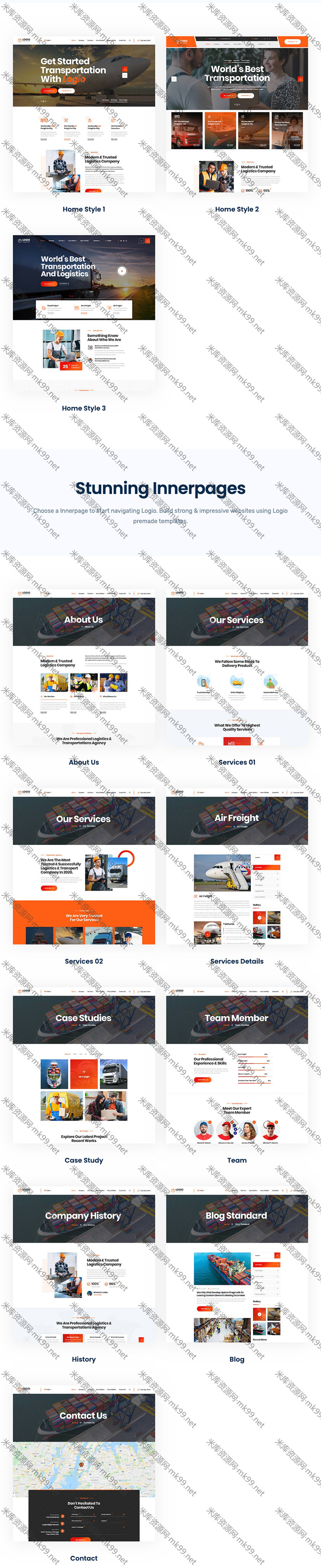 WordPress主题物流与运输Logio - Logistics & Transportation-米酷主题