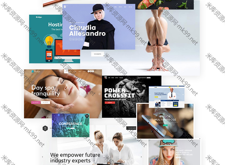 WordPress响应式拖拽编辑html5响应式主题Bridge汉化主题-米酷主题