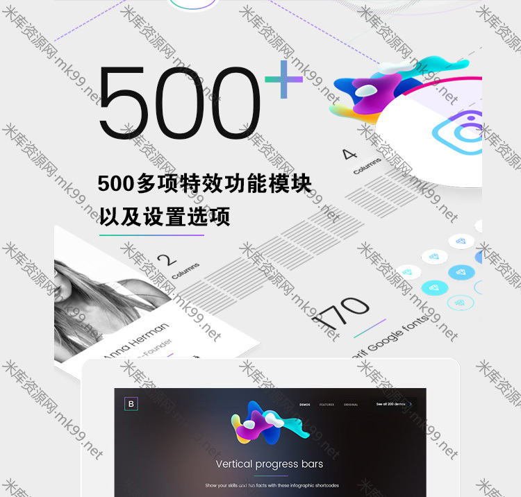 WordPress响应式拖拽编辑html5响应式主题Bridge汉化主题-米酷主题