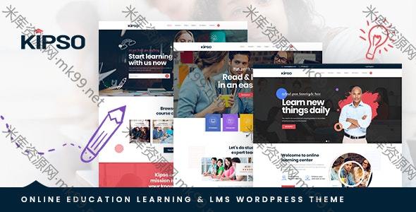 WordPress主题Kipso培训教育LMS网站英文版-米酷主题