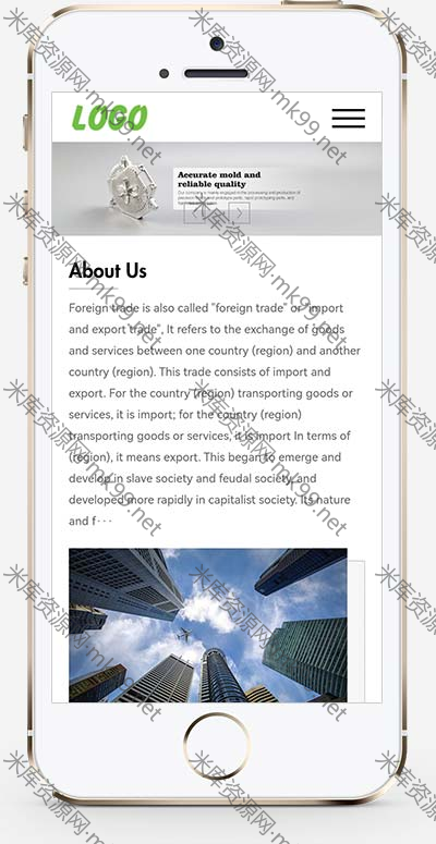 精密模具零件加工英文pbootcms外贸网站模板-米酷主题