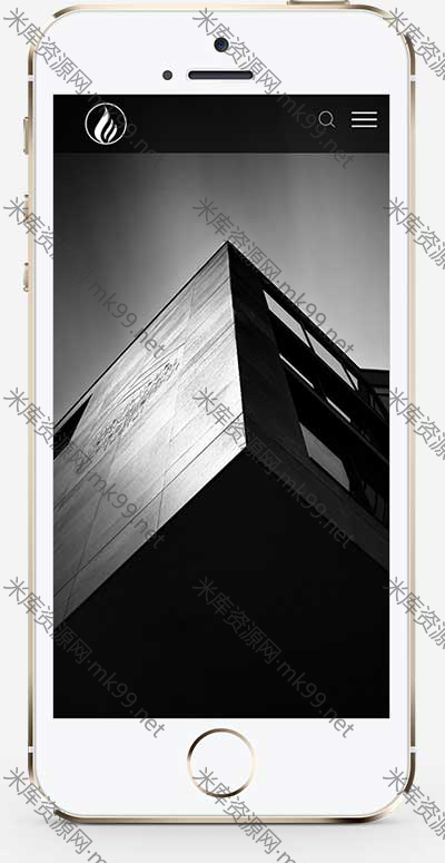 响应式建筑设计工程公司室内装修设计网站pbootcms模板-米酷主题
